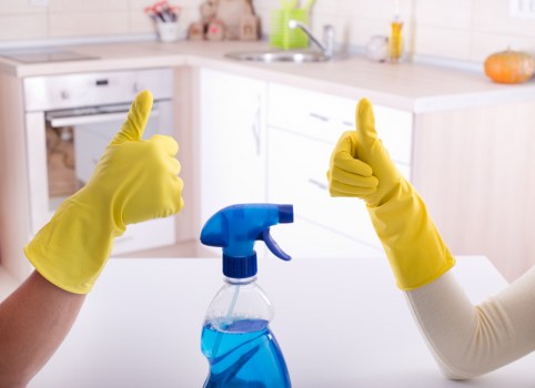 Professional oven cleaning in SW4 removing grease from a built-in oven