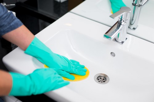 Office cleaners in SW4 maintaining a clean workplace